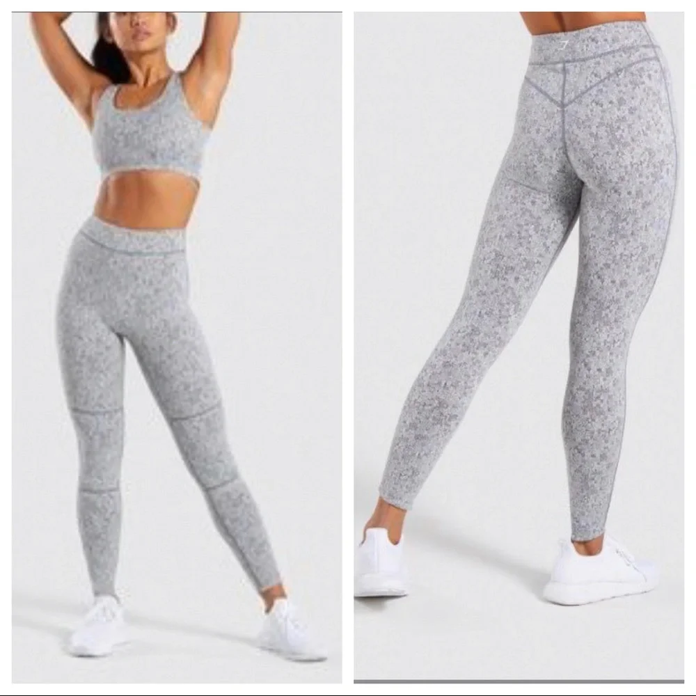 Gymshark Fleur Textured Leggings - Picture 1 of 12